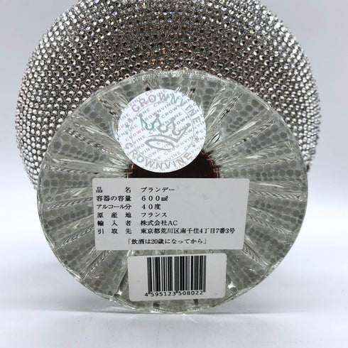 クラウンバイン トラディションスタイル シルバー スワロフスキー 600ml 40% CROWNVINE TRADITION STYLE ブランデー【E3】
