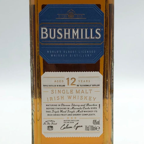 ブッシュミルズ 12年 シングルモルト 700ml 40% BUSHMILLS アイリッシュウイスキー【S】