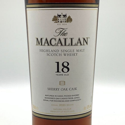 マッカラン 18年 シェリーオークカスク 2021 700ml 43% The MACALLAN スコッチウイスキー【G3】