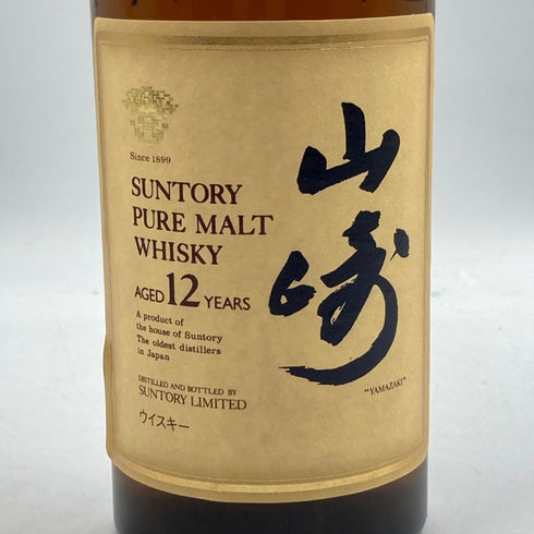 東京都限定◆サントリー 山崎 12年 ピュアモルト 華マーク 750ml 43% SUNTORY PURE MALT YAMAZAKI 紙箱有完品 【U1】