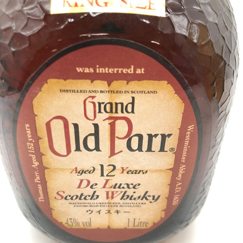 東京都限定◆オールドパー 12年 キングサイズ 1000ml 43% old parr【SKU】