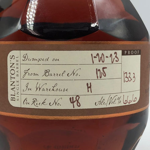 ブラントン ストレート フロム ザ バレル 2023 750ml 66.8% Blanton's Straight From The Barrel バーボン【J4】