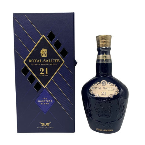 ロイヤルサルート 21年 シグネチャーブレンド 青陶器ボトル 700ml 40% ROYAL SALUTE スコッチウイスキー1424g【C3】