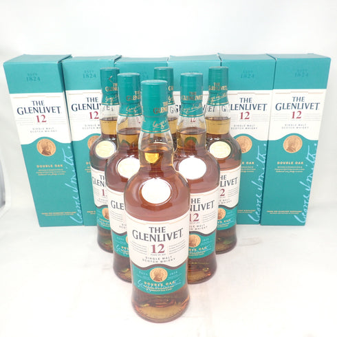 【セット】グレンリベット ダブルオーク 12年 700ml シングルモルト 箱付き THE GLENLIVET 6本セット 同梱不可【SKU】