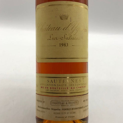 シャトー ディケム 1983 750ml 14% Chateau d'Yquem 白ワイン【A0】