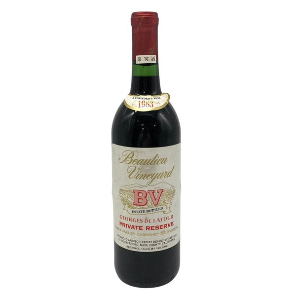 ヴォーリュー ヴィンヤード ジョージ デ ラトゥール プライベート リザーブ ナパヴァレー 1983 750ml 14% Beaulieu Vineyard GEORGES DE LATOUR PRIVATE RESERVE カリフォルニアワイン【R2】