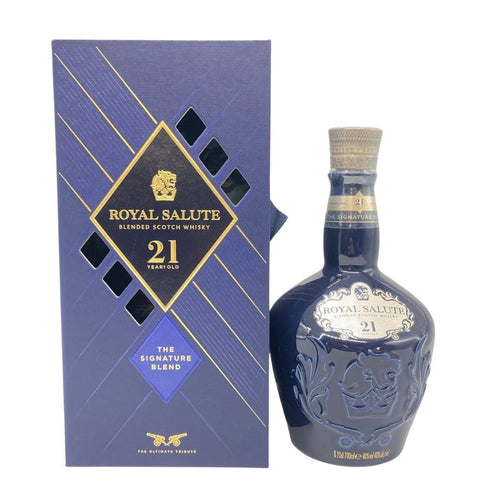 ロイヤルサルート 21年 シグネチャーブレンド 青陶器ボトル 700ml 40% ROYAL SALUTE スコッチウイスキー1355g【L1】