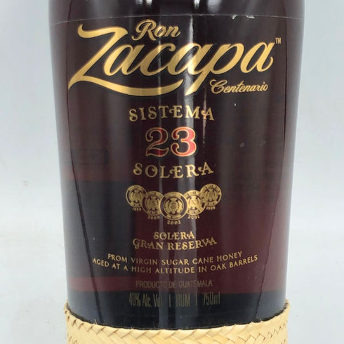 ロン サカパ センテナリオ 23年 ソレラ グラン レゼルヴァ 750ml 40% RON ZACAPA Centenario Solera Grand Reserva ラム酒【T】