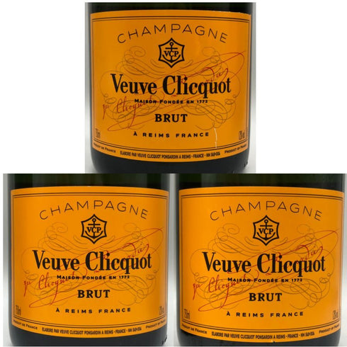ヴーヴ クリコ ブリュット イエロー 旧ラベル 750ml 12% 【3本セット】 VEUVE CLICQUOT YELLOW シャンパン【Q1】