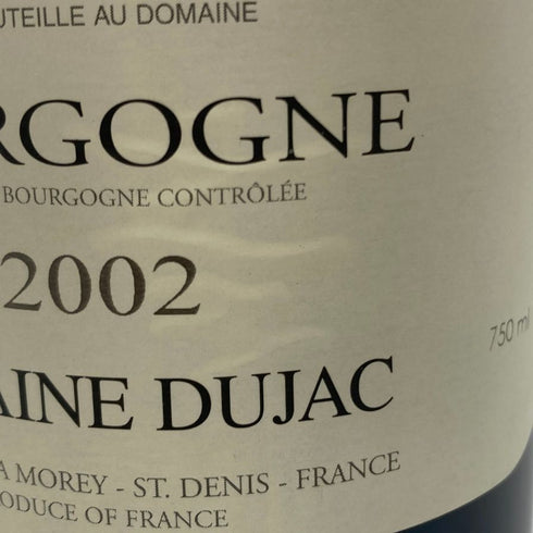 ドメーヌ デュジャック ブルゴーニュ ブラン 2002 750ml 15% DOMAINE DUJAC BOURGOGNE BLANC 【S1】
