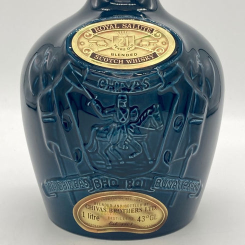 シーバス ブラザーズ ロイヤルサルート 21年 青陶器 1000ml 40% CHIVAS BROTHERS ROYAL SALUTE スコッチウイスキー【B1】