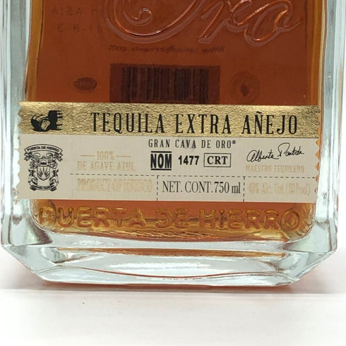 カヴァ デ オロ テキーラ アネホ エクストラ 750ml 40% Cava de Oro TEQUILA ANEJO EXTRA テキーラ【X0】