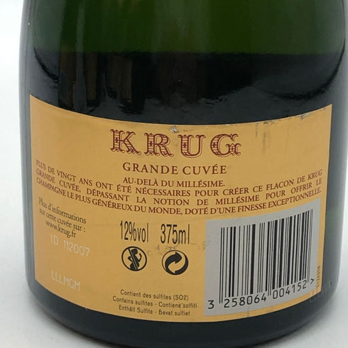 クリュッグ 白 375ml 12% KRUG シャンパン【I1】