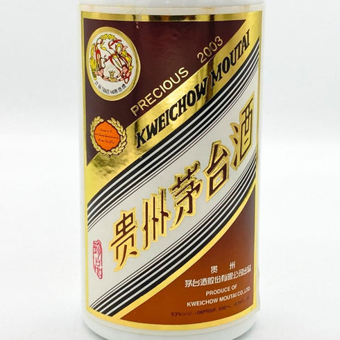 貴州茅台酒 ゴールドラベル プレシャス 2003 陶器ボトル 500ml 53% マオタイ酒 MOUTAI 中国酒934g【A2】