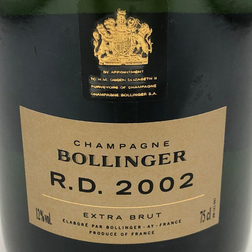 ボランジェ R.D. 2002 エクストラ ブリュット 750ml 12% BOLLINGER シャンパン【B1】