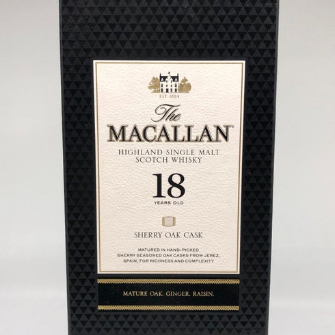 ザ マッカラン 18年 シェリーオーク 空き箱 化粧箱 カートン The MACALLAN【A3】