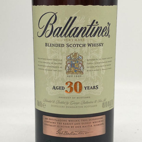 バランタイン 30年 ベリーレア ウイスキー 700ml 43% Ballantine's Very Rare スコッチウイスキー【K4】
