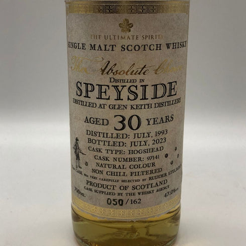 グレンキース 30年 スペイサイド 1993-2023 ザ アブソリュートチョイス 700ml 47.0% GLEN KIETH THE ABSOLUTE CHOICE スコッチウイスキー【T4】