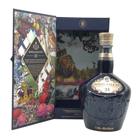 ロイヤルサルート 21年 シグネチャー ブレンド 青陶器 1000ml 40% ROYAL SALUTE スコッチウイスキー1852g【G3】