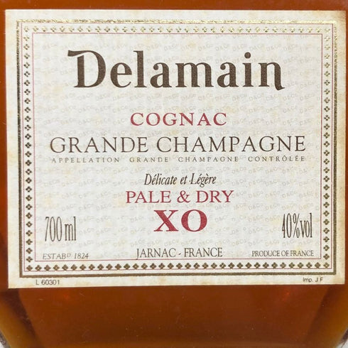 デラマン XO ペール&ドライ グランシャンパーニュ クリスタル 700ml 40% Delamain XO PALE & DRY コニャック【O1】