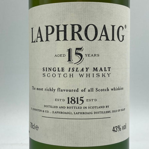 ラフロイグ 15年 旧 700ml 43% LAPHROAIG スコッチウイスキー【Y1】