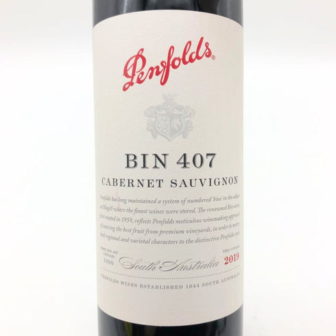 ペンフォールズ BIN 407 カベルネソーヴィニヨン 2019 750ml 14.5% Penfolds 赤ワイン【U】