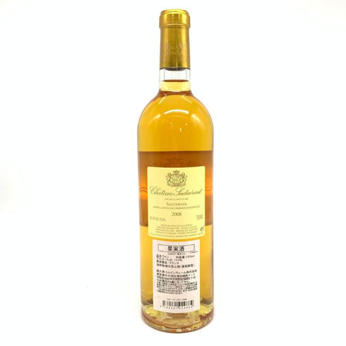 シャトー スデュイロー プルミエクリュ クラッセ ソーテルヌ 2008 750ml 13.5% Chateau Suduiraut Sauternes 1er Grand Cru Classe【B1】
