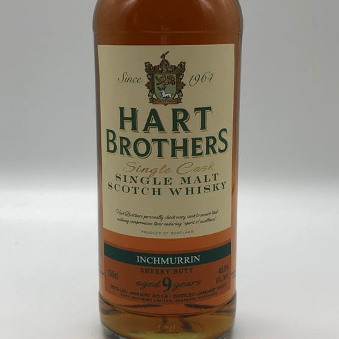 ハートブラザーズ インチマリン 9年 シェリーバット 700ml 46.0% Hart Brothers Inchmurrin スコッチウイスキー【K4】