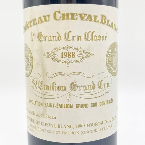 シャトー シュヴァル ブラン サンテミリオン プルミエ グラン クリュ クラッセ 1988 750ml 12.5% CHATEAU CHEVAL BLANC 1er Grand Cru Classe 【O2】