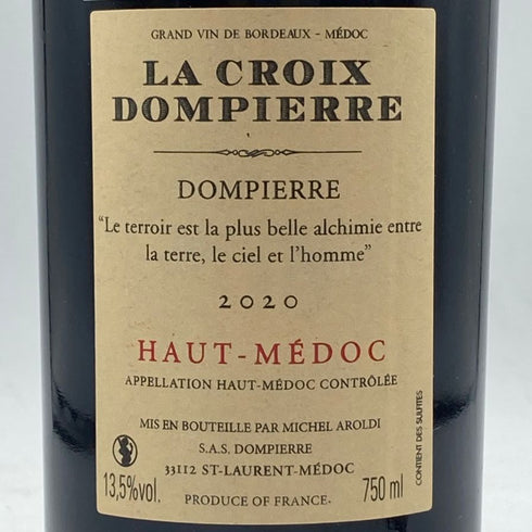 ラ クロワ ドンピエール 2020 750ml 13.5% LA CROIX DOM PIERRE ボルドーワイン【I3】