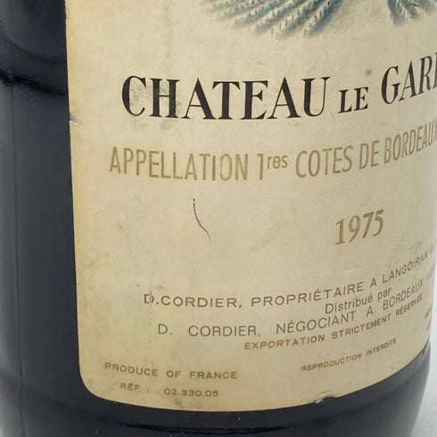 コーディア シャトー ル ガルドラ 1995 750ml 14% CORDIER ボルドーワイン【C】