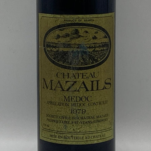 シャトー マゼール 1979 700ml 13%未満 Chateau Mazails ボルドーワイン【A0】