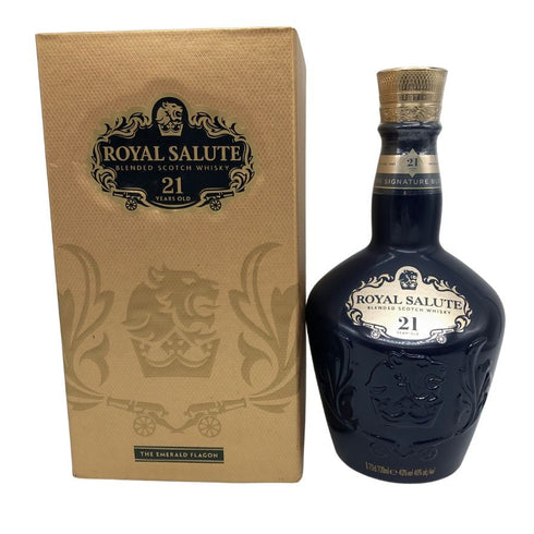 ロイヤルサルート 21年 シグネチャーブレンド 青陶器ボトル 700ml 40% ROYAL SALUTE スコッチウイスキー1420g【B2】