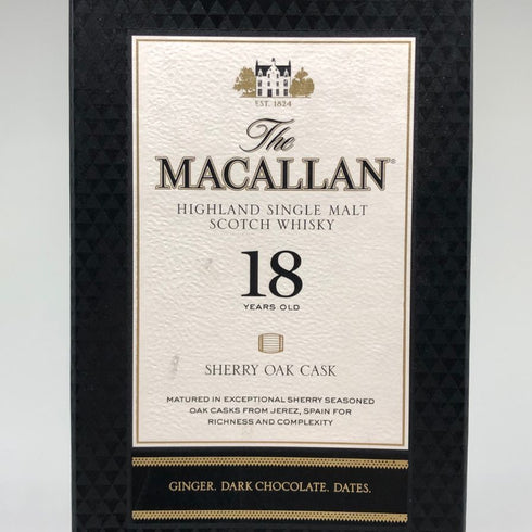 ザ マッカラン 18年 シェリーオーク 空き箱 化粧箱 カートン The MACALLAN【B3】