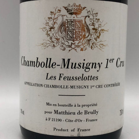 マチュー ド ブリュリー シャンボールミュジニー プルミエクリュ レ フスロット 1997 750ml 13% Matthieu de Brully ブルゴーニュワイン【Z0】