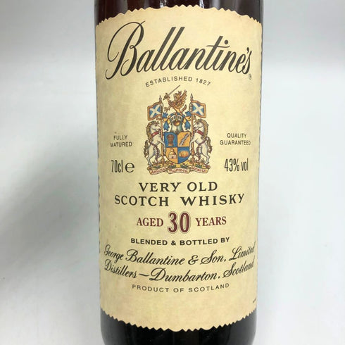 バランタイン 30年 ベリーオールド 金キャップ 青青紋章 750ml 43% Ballantine's VERY OLD スコッチウイスキー【U4】