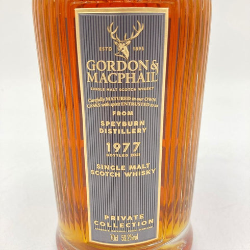 ゴードン&マクファイル プライベート コレクション スペイバーン 44年 1977 59.2% 700ml GORDON&MACPHAIL PRIVATE COLLECTION SPEYBURN スコッチウイスキー【同梱不可】【V4】