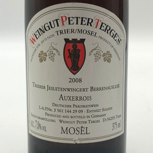 ピーター テルゲス イェズィテンヴィンゲルト リースリング 2008 375ml 7.0% Weingut Peter Terges Trierer Jesuitenwingert Riesling Eiswein 白ワイン【U4】