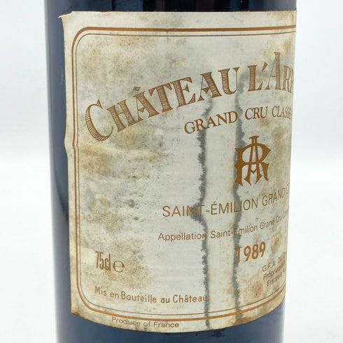 シャトー ラロゼ サンテミリオン グランクリュ クラッセ 1989 750ml 12.5% Chateau l'Arrosee ボルドーワイン【T1】