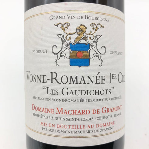 ドメーヌ マシャール ド グラモン ヴォーヌ ロマネ プルミエクリュ 2016 レ ゴーディショ 13.5% 750ml Domaine Machard de Gramont Vosne Romanée 1er Cru Les Gaudichots ブルゴーニュワイン【B1】