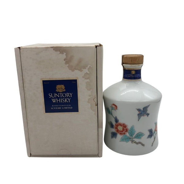 東京都限定◆サントリー エクセレンス 有田焼 陶器ボトル 色絵花鳥文 岩生對山 720ml 43% SUNTORY 1270g【X0】