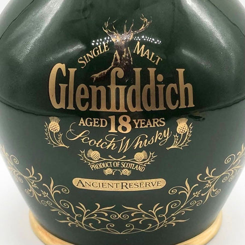 グレンフィディック 18年 エンシェントリザーブ 緑陶器 750ml 43% Glenfiddich スコッチウイスキー1202g【J2】