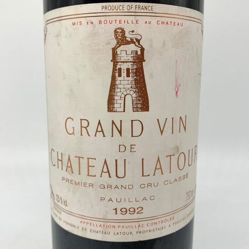 シャトー ラトゥール 1992 750ml CHATEAU LATOUR ボルドーワイン【O2】