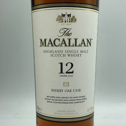 ザ マッカラン 12年 シェリーオークカスク 700ml 40% The MACALLAN 箱付 スコッチウイスキー【A3】