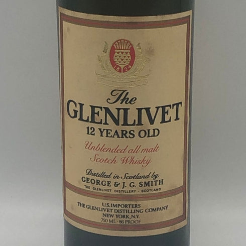 グレンリベット 12年 特級 アンブレンデッド 赤アザミ 旧ボトル 750ml 43% GLENLIVET スコッチウイスキー【L2】