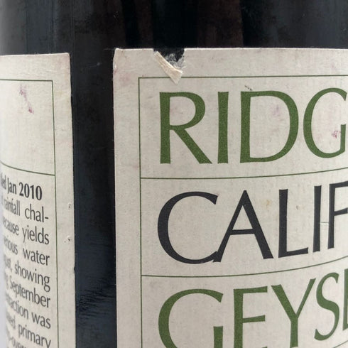 リッジ ヴィンヤード ガイザーヴィル 2008 14% 750ml RIDGE VINEYARDS GEYSERVILLE カリフォルニアワイン【L0】