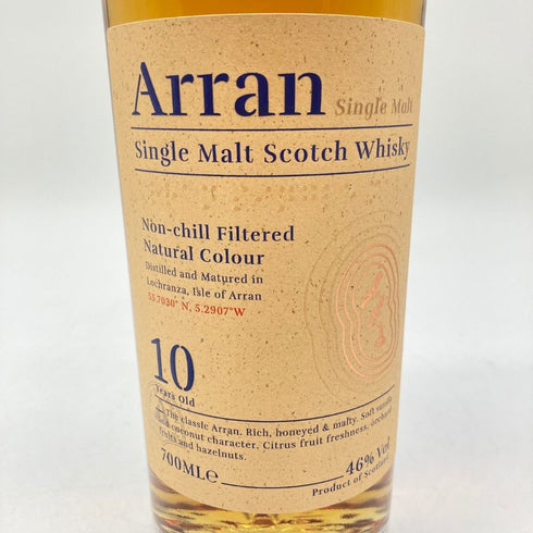 アラン 10年 ノンチルフィルタード 700ml 46% Arran スコッチウイスキー【B2】