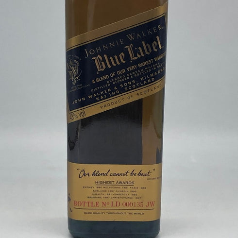 ジョニーウォーカー ブルーラベル 旧 750ml 43% Johnnie Walker スコッチウイスキー【E3】