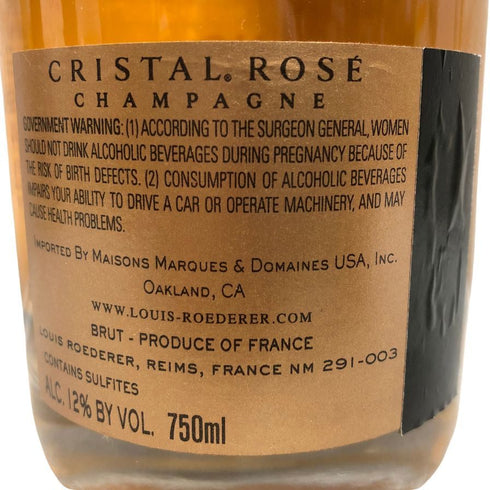 ルイロデレール クリスタル ロゼ 2012 750ml 12% LOUIS ROEDERER CRISTAL ROSE シャンパン【D3】