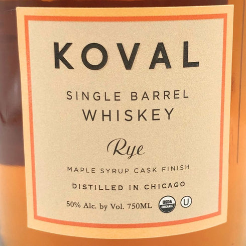 コーヴァル シングルバレル ライ メープルカスクフィニッシュ 750ml 50% KOVAL Rye MAPLE SYRUP CASK FINISH 【D】